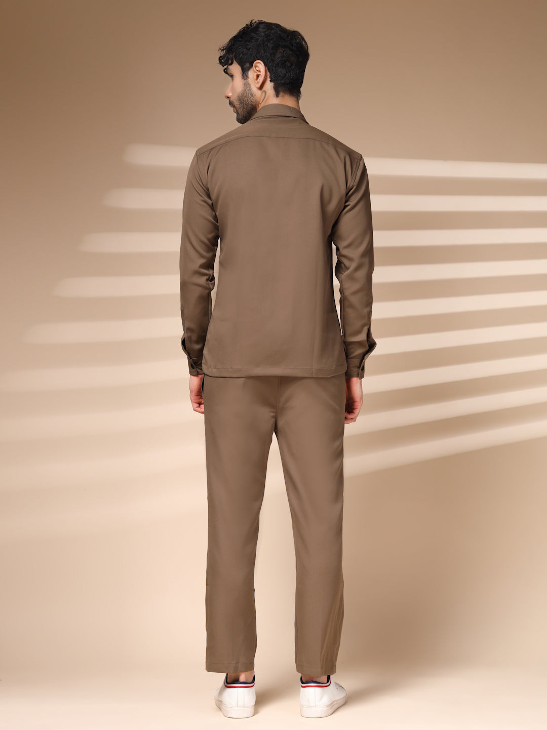 Camel Men's Buttoned Co-ord Set by Italian Vega®