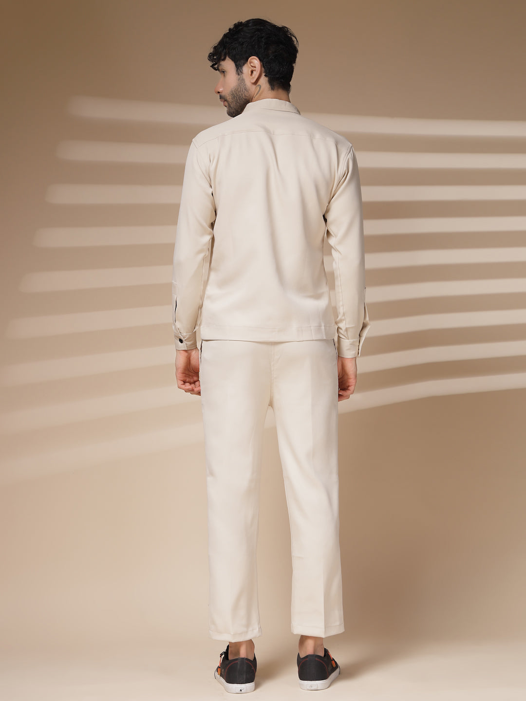 Beige Men's Zipper Co-ord Set by Italian Vega®