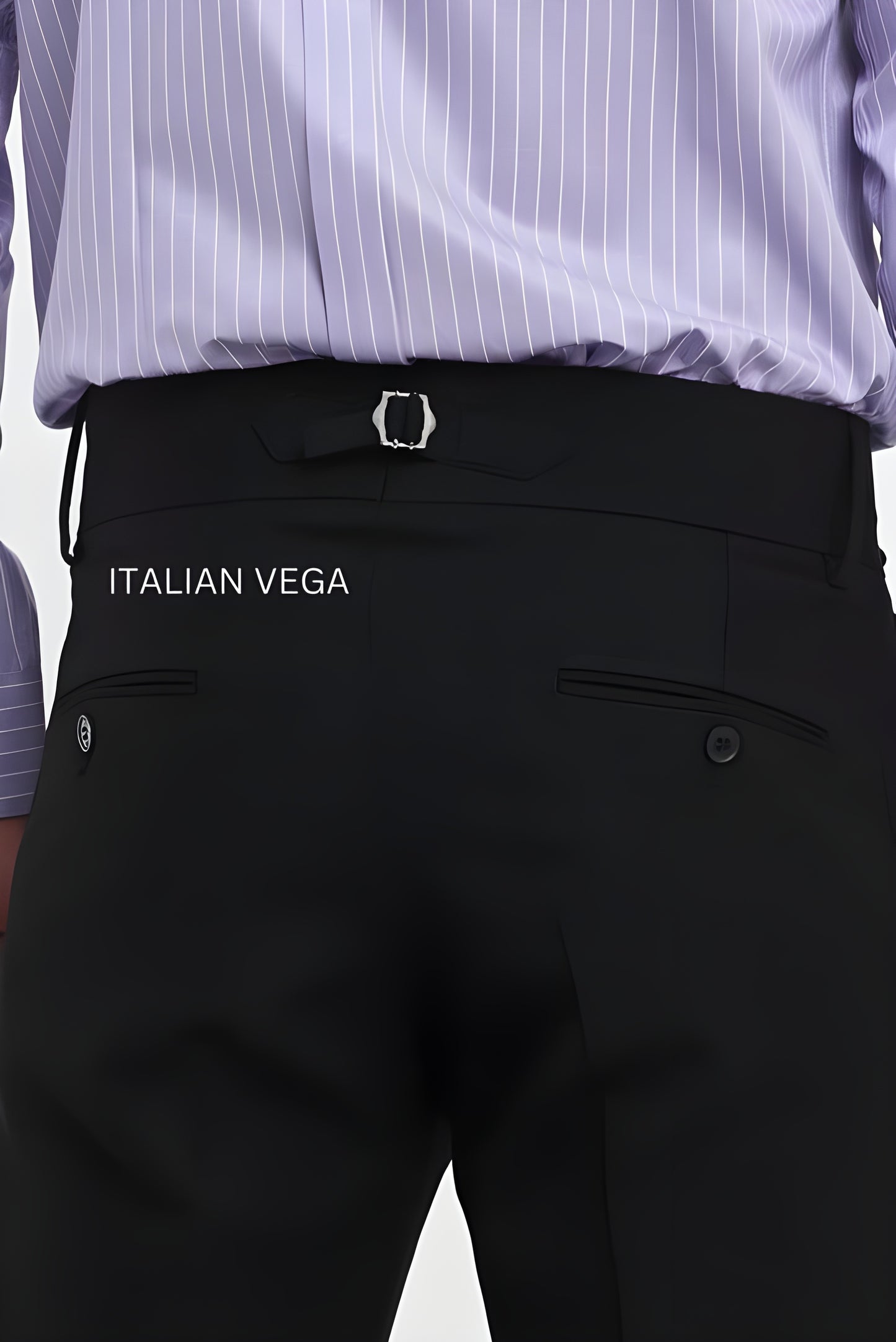 Black Double Buckle Gurkha Pants by Italian Vega