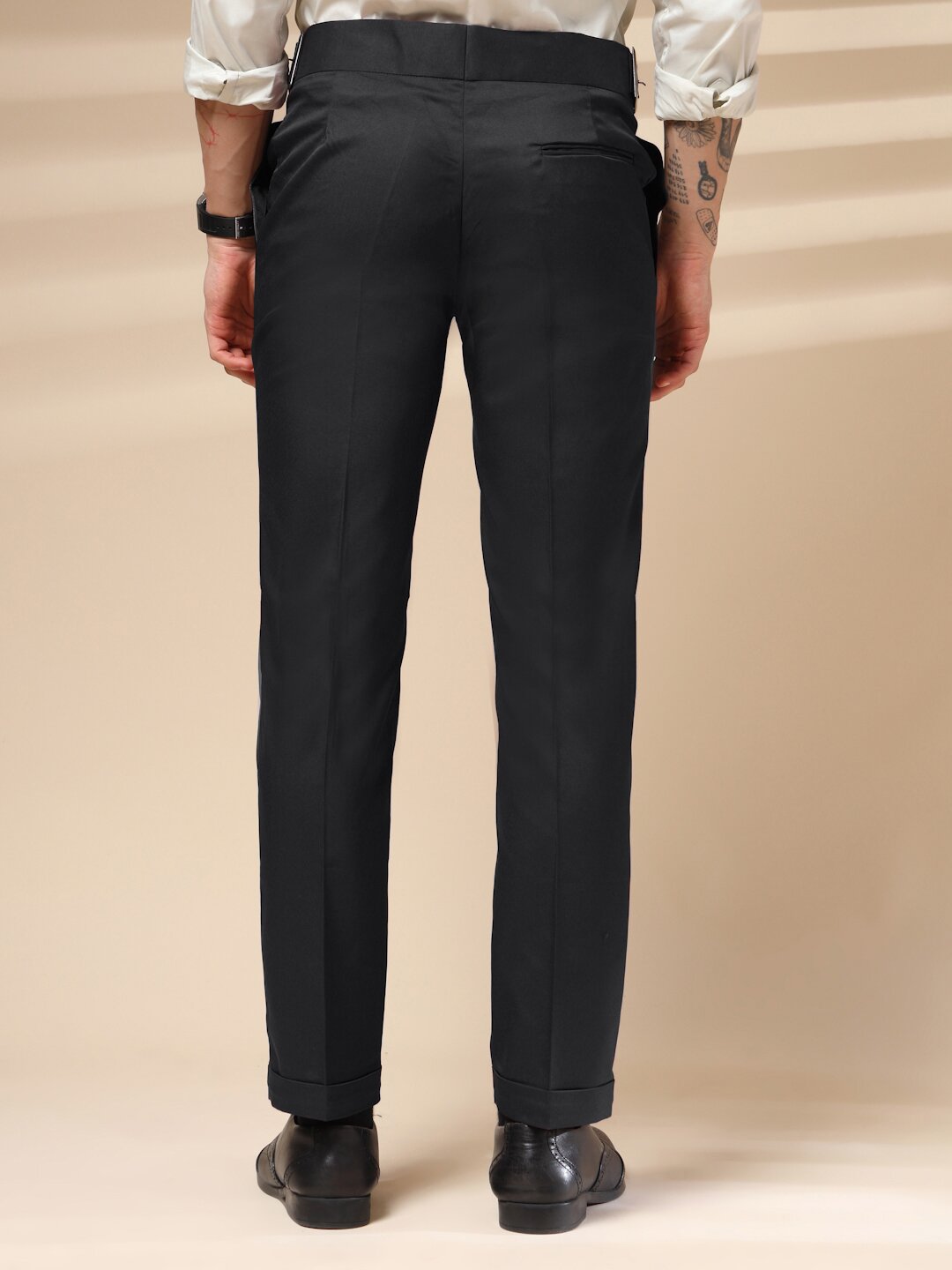 Black Classic Buckle Gurkha Pants by ITALIAN VEGA®