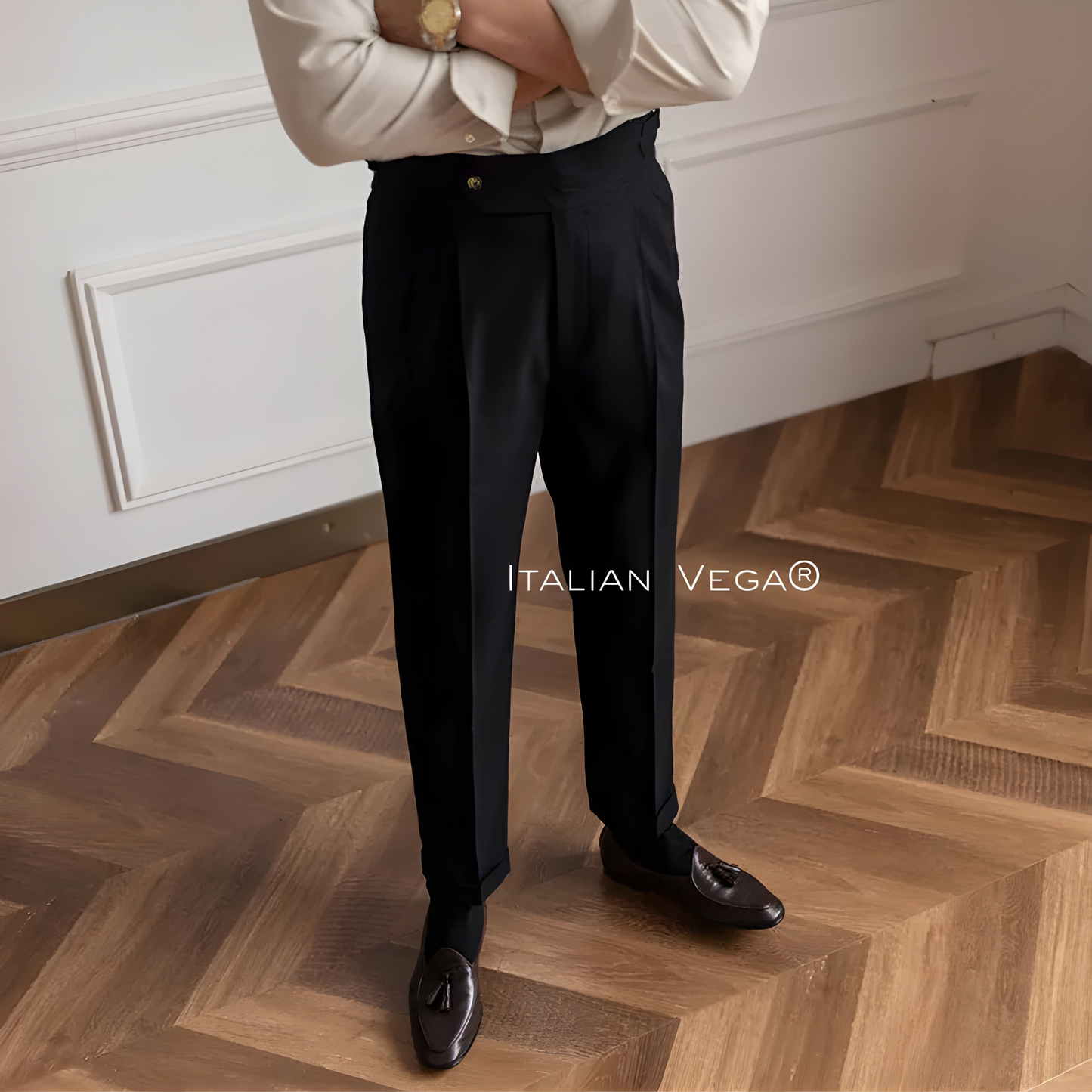 Italian Black Signature Gurkha Pants