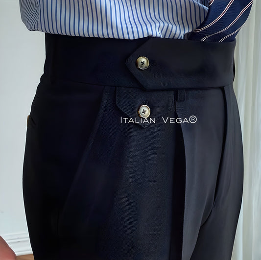 Black Signature Flap Gurkha Pants by ITALIAN VEGA®