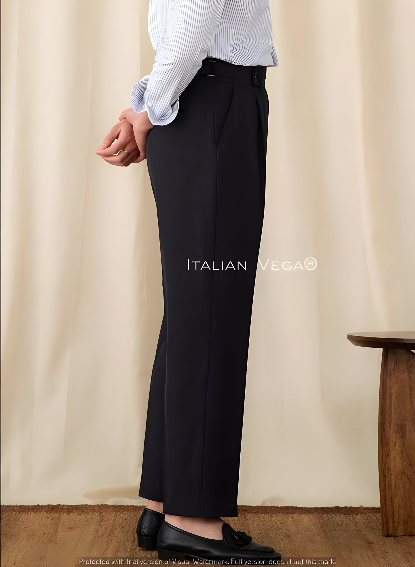 Black Oxford Gurkha Trouser by Italian Vega®