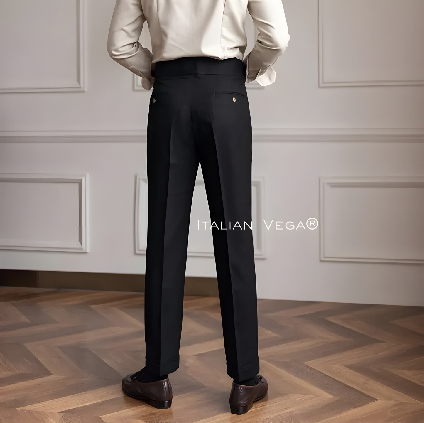 Italian Black Signature Gurkha Pants