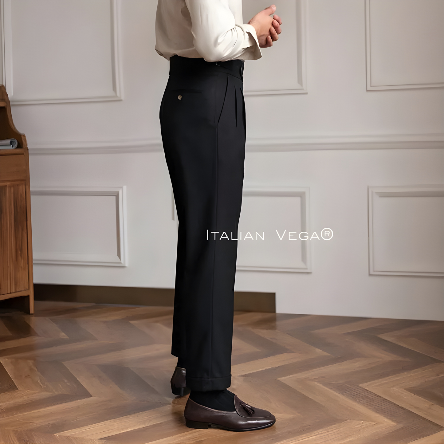 Italian Black Signature Gurkha Pants
