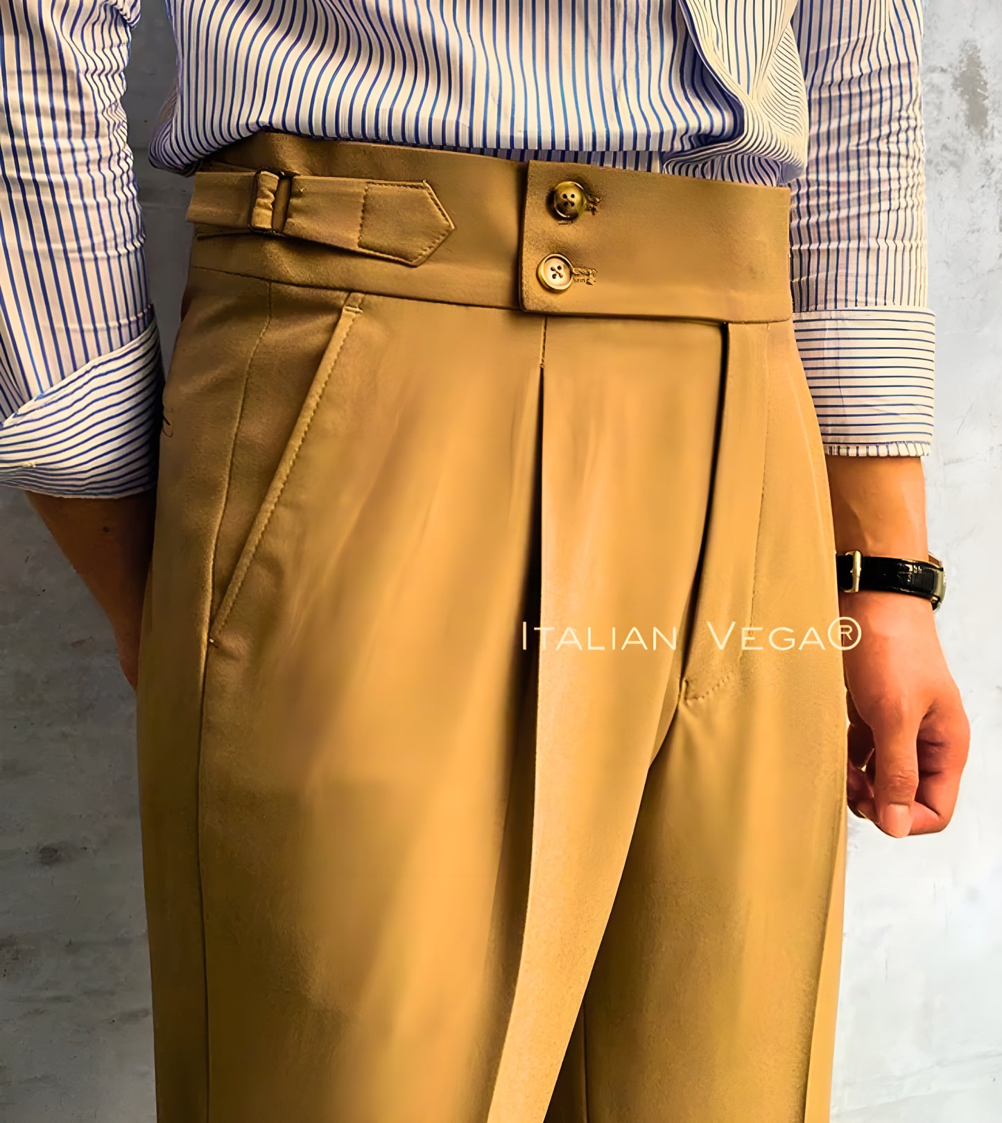 Camel Signature Buttoned Gurkha Pants