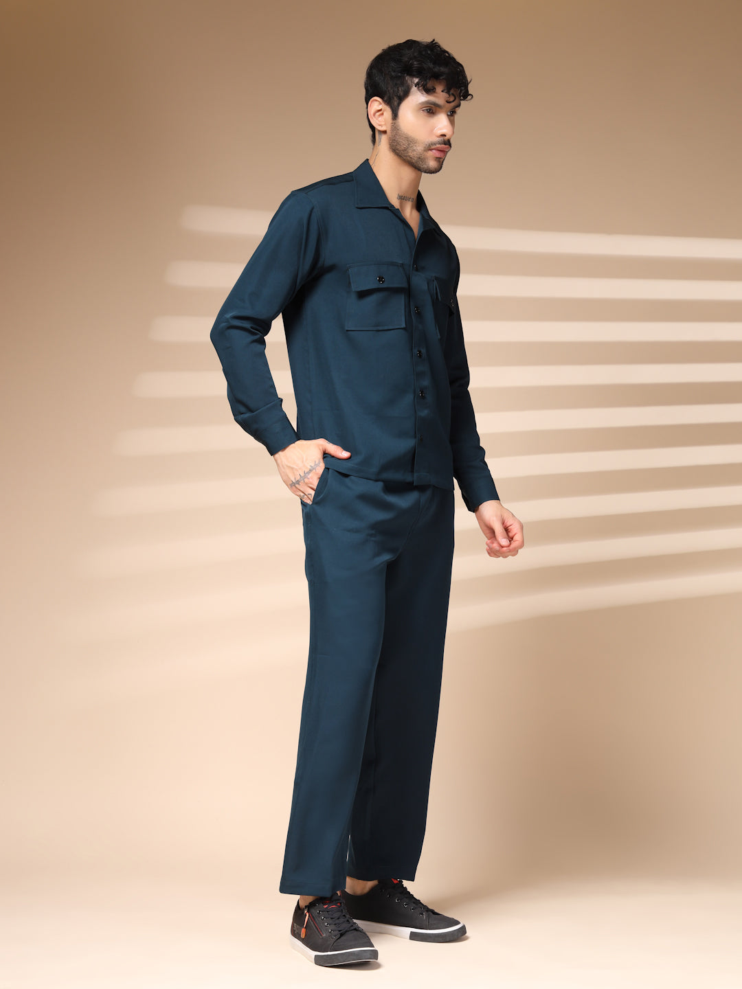 Blue Men's Buttoned Co-ord Set by Italian Vega®
