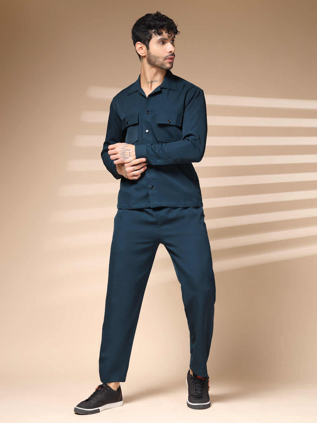 Blue Men's Buttoned Co-ord Set by Italian Vega®