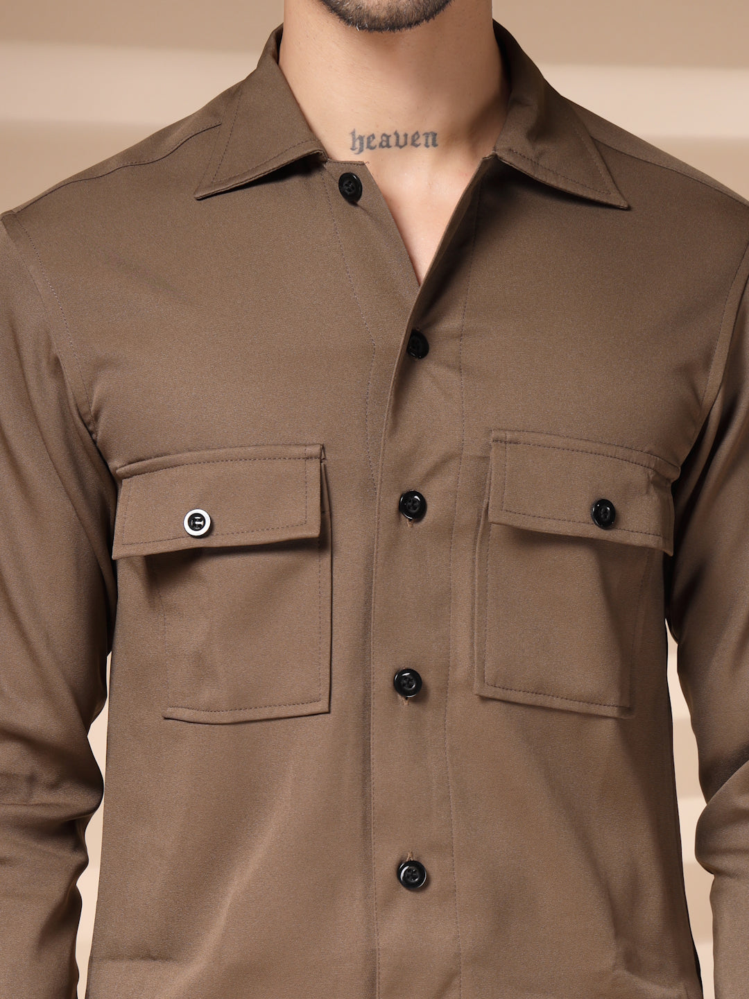 Camel Men's Buttoned Co-ord Set by Italian Vega®
