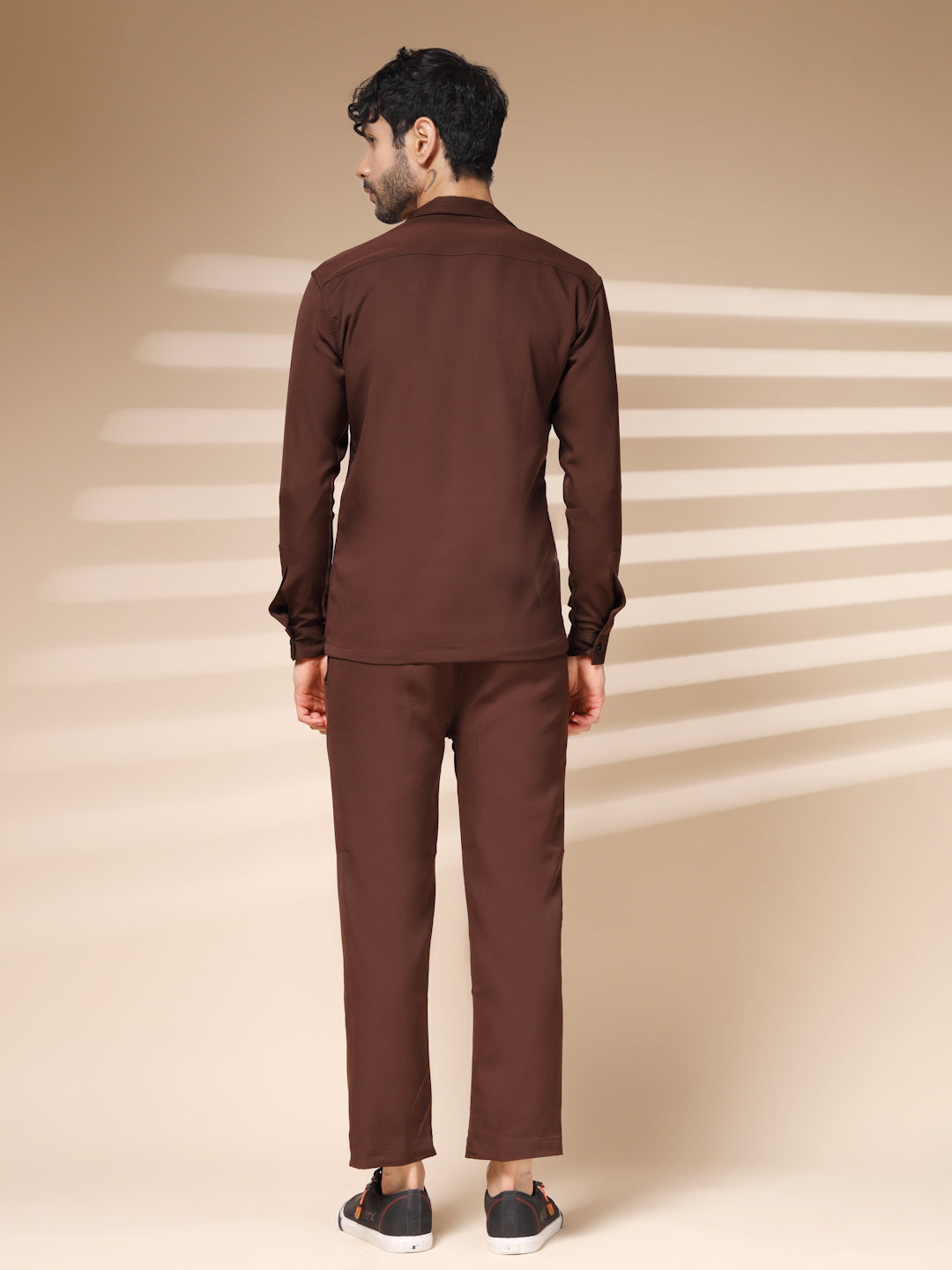 Hickory Brown Men's Buttoned Co-ord Set by Italian Vega®