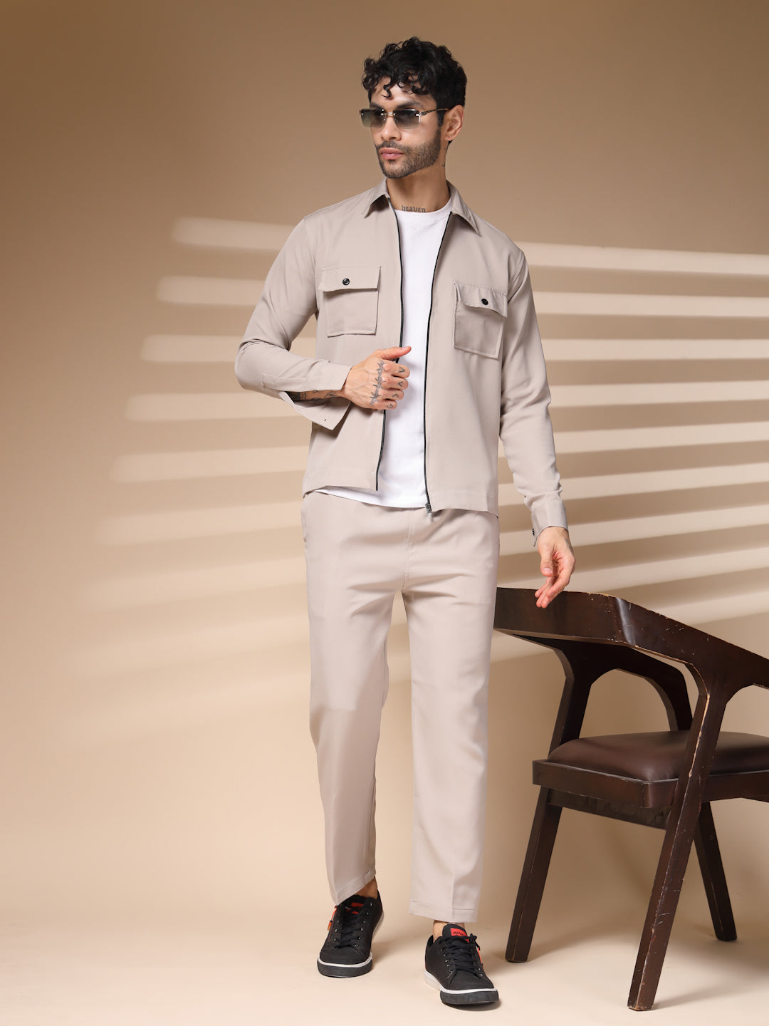 Vizon Men's Zipper Co-ord Set by Italian Vega®