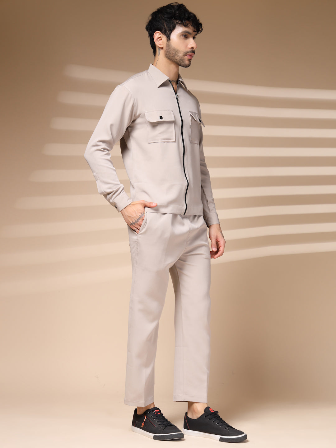 Vizon Men's Zipper Co-ord Set by Italian Vega®