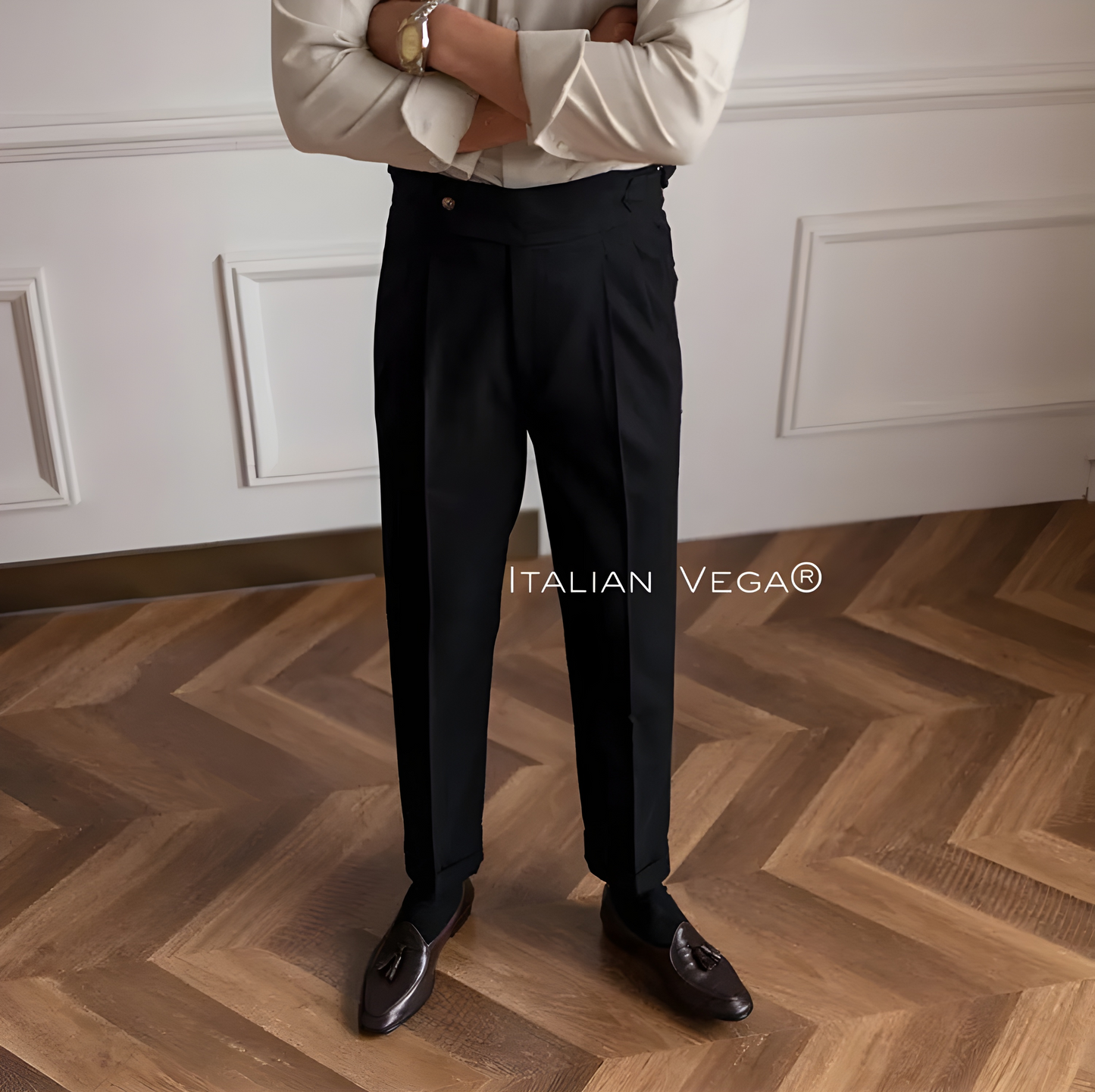 Italian Black Signature Gurkha Pants
