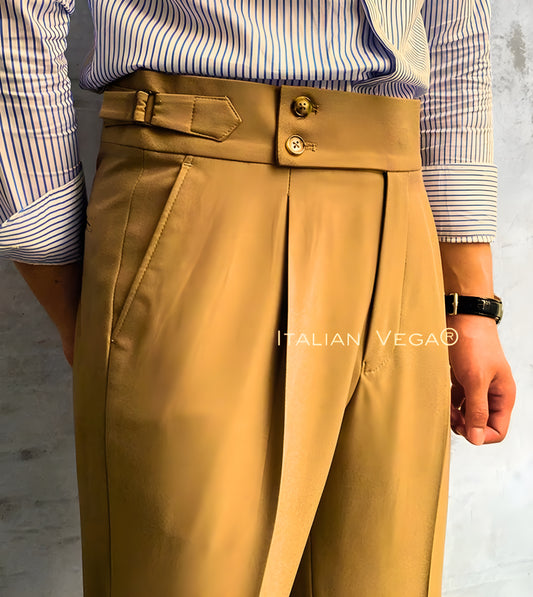 Camel Signature Buttoned Gurkha Pants