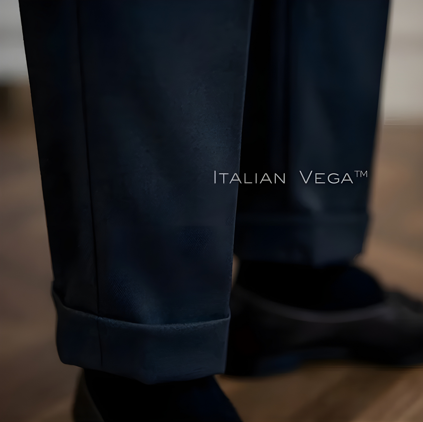 Charcoal Black Classic Buckle Gurkha Pants by Italian Vega®